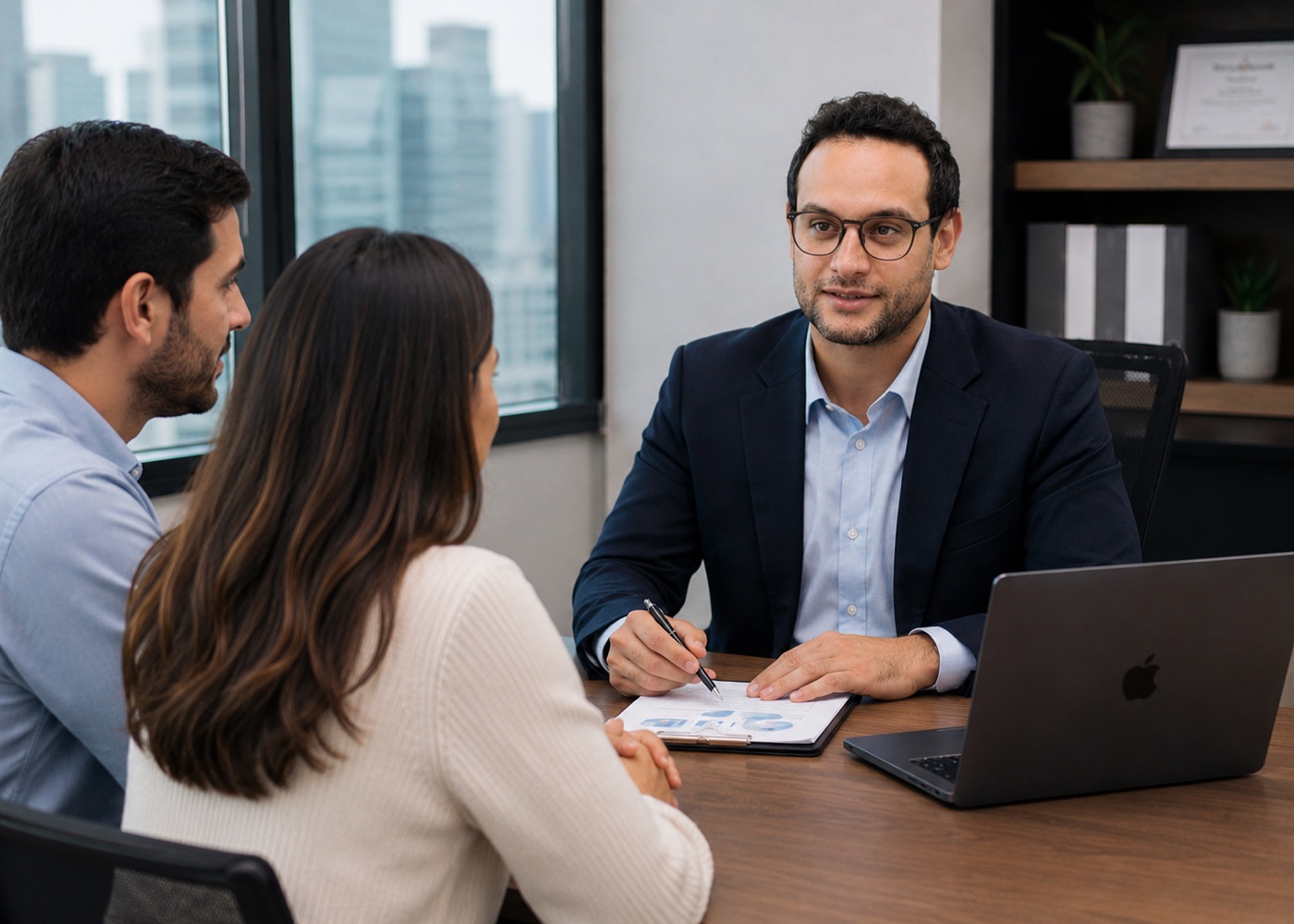 Belhassen Tatar in a consultation session with clients